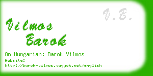 vilmos barok business card